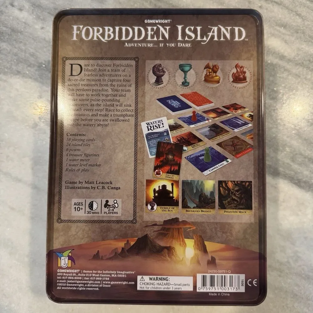 Gamewright Forbidden Island Board Game (Standard Tin) 2-4 Players NEW